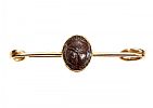 GOLD-TONE CARVED SCARAB BROOCH at Ross's Online Art Auctions