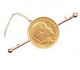 MOUNTED HALF SOVEREIGN BAR BROOCH at Ross's Online Art Auctions