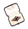 GARNET AND SEED PEARL BROOCH at Ross's Online Art Auctions