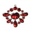 GOLD-TONE RED STONE BROOCH at Ross's Online Art Auctions