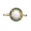 GOLD PEARL AND EMERALD RING at Ross's Online Art Auctions