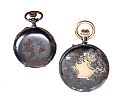TWO GUN METAL POCKET WATCHES at Ross's Online Art Auctions