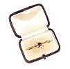 ANTIQUE 9CT GOLD AMETHYST AND SEED PEARL BAR BROOCH at Ross's Online Art Auctions