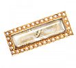 GOLD SEED PEARL MOURNING BROOCH at Ross's Online Art Auctions