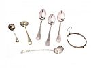 COLLECTION OF SMALL SPOONS AND A BANGLE at Ross's Online Art Auctions