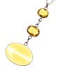 STERLING SILVER CITRINE PENDANT & CHAIN at Ross's Online Art Auctions