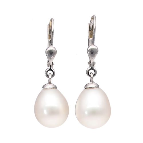 9CT WHITE GOLD PEARL EARRINGS