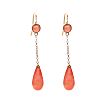 9CT GOLD CORAL EARRINGS at Ross's Online Art Auctions