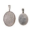 TWO SILVER LOCKETS (ONE BROKEN) at Ross's Online Art Auctions