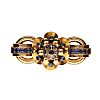 9CT GOLD SAPPHIRE BROOCH at Ross's Online Art Auctions