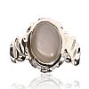 STERLING SILVER MOONSTONE RING at Ross's Online Art Auctions