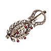 ANTIQUE FRENCH 18CT WHITE GOLD RUBY & DIAMOND BROOCH at Ross's Online Art Auctions