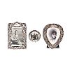 THREE STERLING SILVER MINIATURE PHOTOS FRAMES at Ross's Online Art Auctions