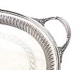 OVAL ENGRAVED SILVER TWO HANDLED TRAY at Ross's Online Art Auctions