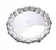 SILVER CARD SALVER at Ross's Online Art Auctions
