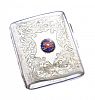 ENGRAVED SILVER PLATED CIGARETTE CASE at Ross's Online Art Auctions