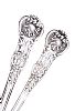 PAIR OF KINGS PATTERN SILVER SPOONS at Ross's Online Art Auctions