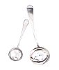 TWO SILVER SAUCE LADLES at Ross's Online Art Auctions