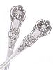 PAIR OF KINGS PATTERN SILVER PLATED SERVING SPOONS at Ross's Online Art Auctions