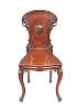 VICTORIAN MAHOGANY HALL CHAIR at Ross's Online Art Auctions