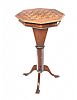VICTORIAN INLAID MAHOGANY SEWING TABLE at Ross's Online Art Auctions
