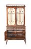 EDWARDIAN MAHOGANY TWO DOOR DISPLAY CABINET at Ross's Online Art Auctions