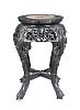 CHINESE CHERRY WOOD MARBLE TOP PLANT STAND at Ross's Online Art Auctions