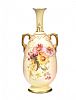 ROYAL WORCESTER TWO HANDLED SPILL VASE at Ross's Online Art Auctions