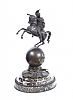 VICTORIAN BRONZED SPHERE MANTLE CLOCK at Ross's Online Art Auctions