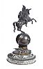 VICTORIAN BRONZED SPHERE MANTLE CLOCK at Ross's Online Art Auctions