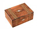 VICTORIAN INLAID WALNUT JEWELLERY BOX at Ross's Online Art Auctions