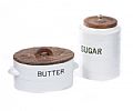 POTTERY SUGAR JAR & BUTTER DISH at Ross's Online Art Auctions