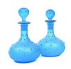 FIVE VICTORIAN GLASS PERFUME BOTTLES at Ross's Online Art Auctions
