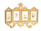 VICTORIAN GOTHIC BRASS FOLDING PHOTO FRAME at Ross's Online Art Auctions