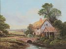 FARM HOUSE BY THE STONE BRIDGE by Wendy Reeves at Ross's Online Art Auctions