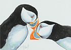 AMOROUS PUFFINS by Anne Jolivet at Ross's Online Art Auctions