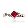 10CT WHITE GOLD RUBY & DIAMOND RING at Ross's Online Art Auctions