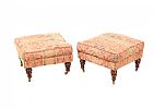 PAIR OF VICTORIAN STYLE POUFFES at Ross's Online Art Auctions