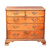 FINE GEORGIAN MAHOGANY BACHELOR'S CHEST OF DRAWERS at Ross's Online Art Auctions