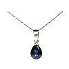 9CT WHITE GOLD SAPPHIRE NECKLACE at Ross's Online Art Auctions
