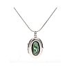 STERLING SILVER ABALONE NECKLACE at Ross's Online Art Auctions