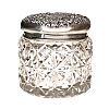 STERLING SILVER TOPPED CUT GLASS JAR at Ross's Online Art Auctions