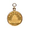 14CT GOLD MOUNTED COIN PENDANT at Ross's Online Art Auctions