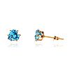 14CT GOLD BLUE STONE HEART EARRINGS at Ross's Online Art Auctions