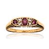 9CT GOLD RUBY & DIAMOND RING at Ross's Online Art Auctions