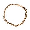 GOLD-TONE CURB-LINK BRACELET WITH 15CT GOLD CLASP at Ross's Online Art Auctions
