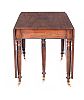 REGENCY MAHOGANY DROP LEAF DINING ROOM TABLE at Ross's Online Art Auctions