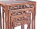 CHINESE STYLE NEST OF FOUR TEA TABLES at Ross's Online Art Auctions