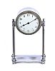 EDWARDIAN SILVER PLATED MANTLE CLOCK at Ross's Online Art Auctions