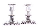 PAIR OF SHEFFIELD PLATE CANDLESTICKS at Ross's Online Art Auctions